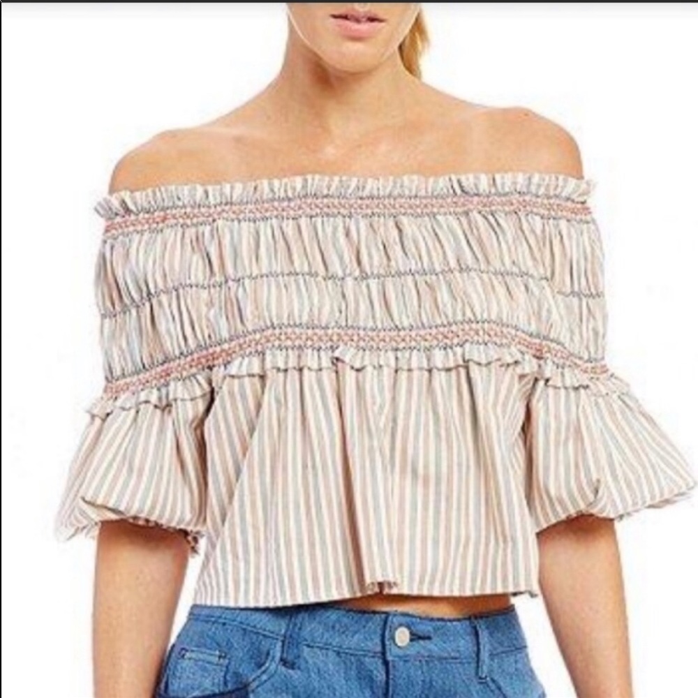GIANNI BINI OFF SHOULDER BLOUSE